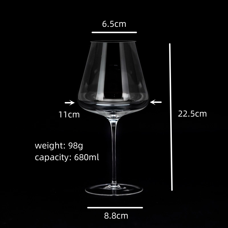 Wholesale 680ml Classic Lead Free Crystal Goblet Red Wine Glasses