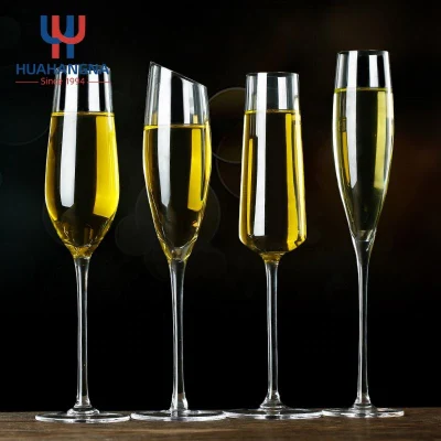 Flautas de cristal de champán con tallo de color, sin plomo, para fiesta de boda, diferentes tamaños, logotipo personalizado de lujo, venta al por mayor