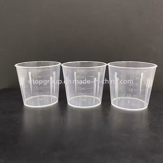 Mini vaso medidor de plástico PP para medicina